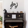 Wallity Musical - 438 Escultura de pared de metal negra